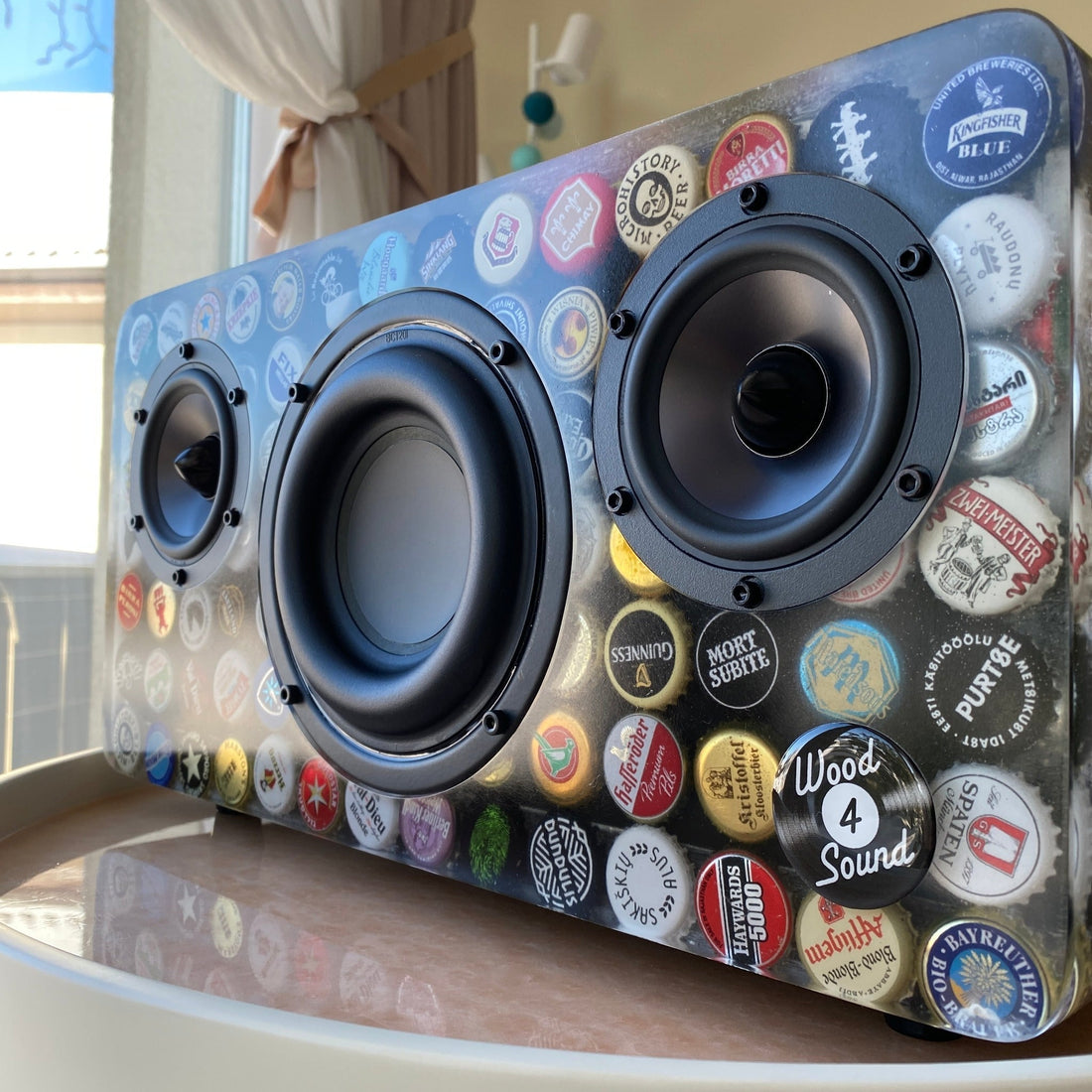 Beer Caps to Up2Stream Hi-Fi: Wood4Sound 2.1 Mini
